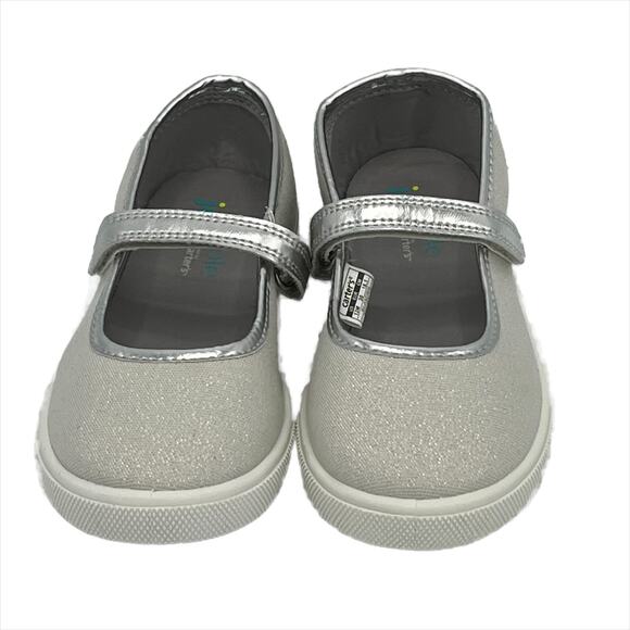Simple Joys by Carter Mary Jane Sneaker Sparkling Silver Size 12 - Picture 2 of 14